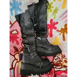 Demonia "Shaker-350" Boots, Black Vegan Leather, size 12 womens